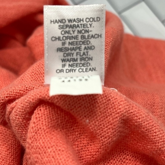 J.Jill Sweater Womens Small 3/4 Length Linen Cotton Peach Beachy Coastal Chic - Picture 10 of 10